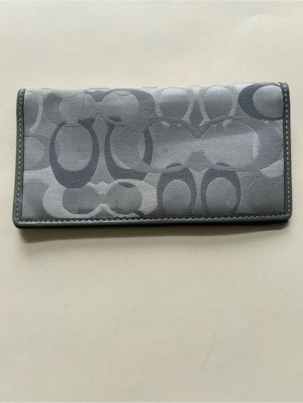 Coach Gray Signature Continental Wallet